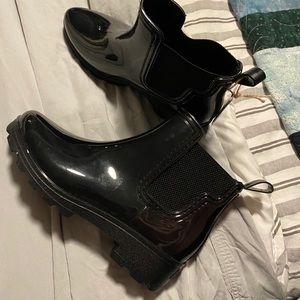 NWT Black Ankle Rain boots
